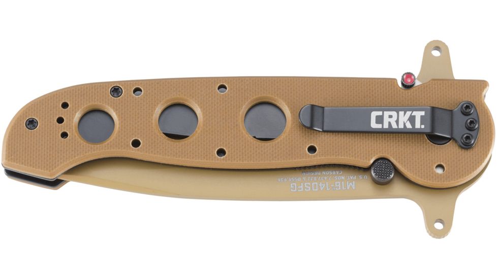 CRKT M16-14 Big Dog Special Forces Veff Desert Tanto Folding Knife, Desert Tan M16-14DSFG