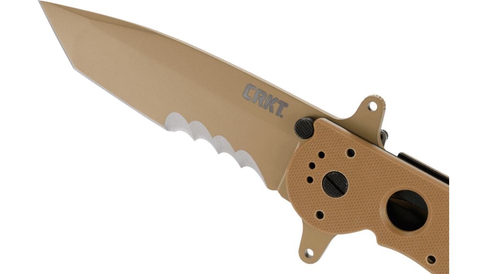 CRKT M16-14 Big Dog Special Forces Veff Desert Tanto Folding Knife, Desert Tan M16-14DSFG