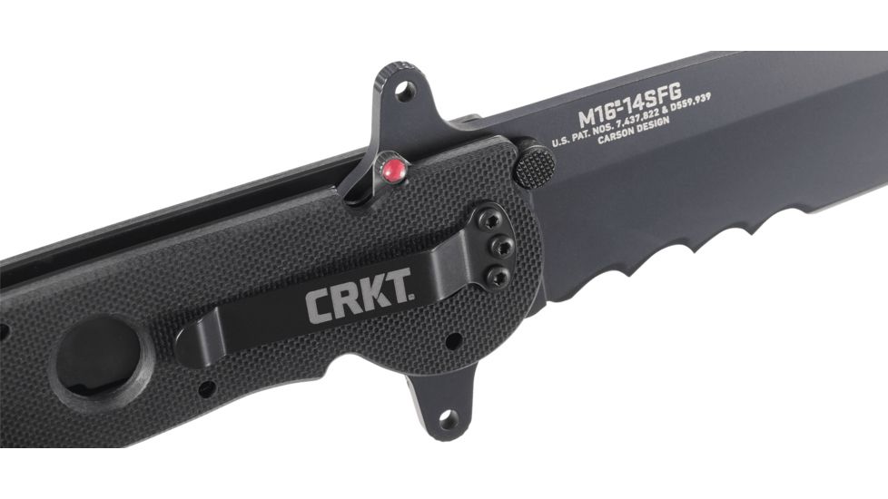 CRKT M16-14 Big Dog Special Forces Veff Tanto Folding Knife, Black M16-14SFG