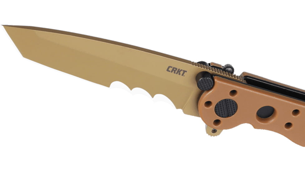 CRKT M16?10 Folding Knife, 3.03in, D2 Tool Steel Blade, Tanto Blade, Tan G10 Handle, M16-10DZ