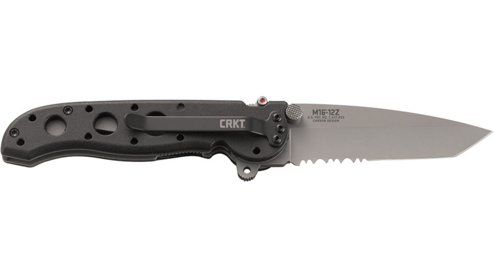 CRKT M16 Z Series Mini Tanto Folding Knife, Triple Point Combo Edge M16-12Z