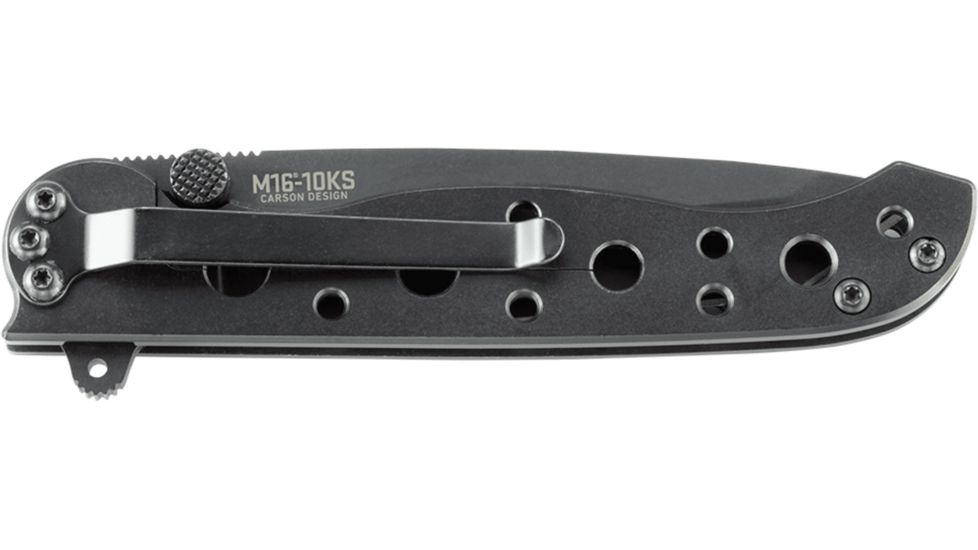 CRKT M1610-SS Carson EDC Stainless Steel Tanto Folder Knife, Triple Point, Black EDP Blade M16-10KS