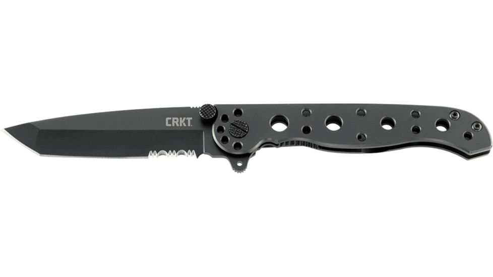 CRKT M1610-SS Carson EDC Stainless Steel Tanto Folder Knife, Triple Point, Black EDP Blade M16-10KS