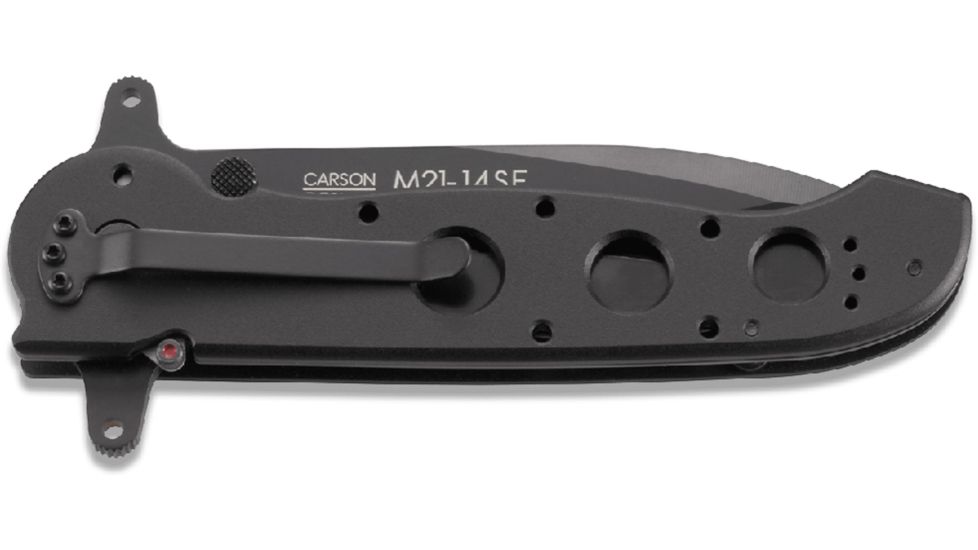 CRKT M21 Folding Knife, Drop Point Tri-Point Combo Edge, Blk TitanNitride Blade/Handle M21-14SF