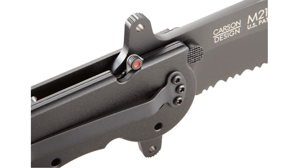 CRKT M21 Folding Knife, Drop Point Tri-Point Combo Edge, Blk TitanNitride Blade/Handle M21-14SF