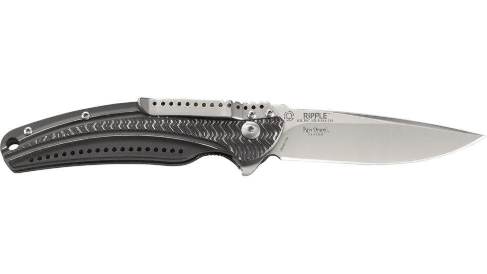 CRKT Onion Ripple EDC Folding Knife, 3.125in Blade, Aluninum K415KXP