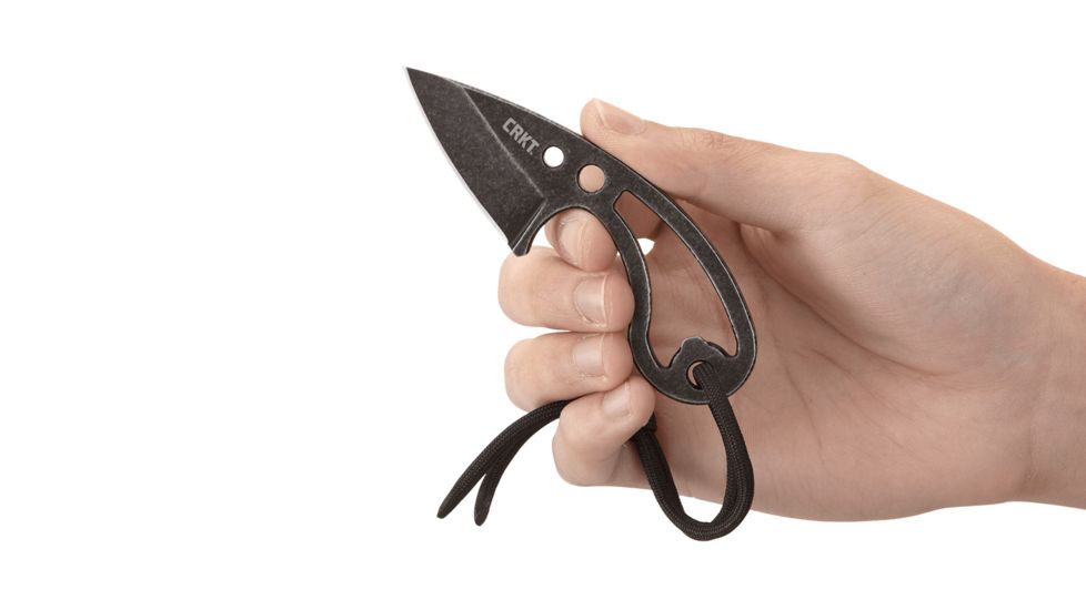 Crkt Owlet Neck Knife 2.18 W/ Bottle Opener Stonewash Finish