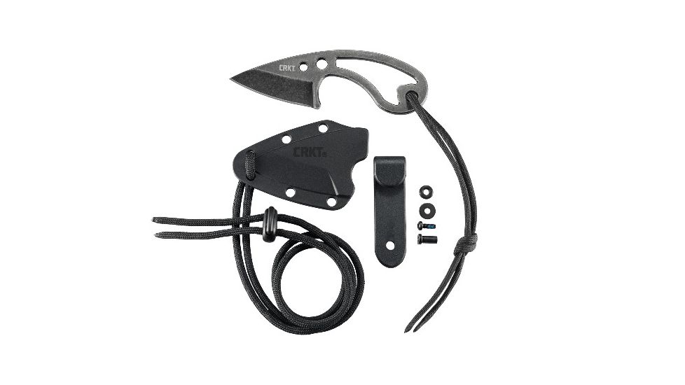 Crkt Owlet Neck Knife 2.18'' W/ Bottle Opener Stonewash Finish