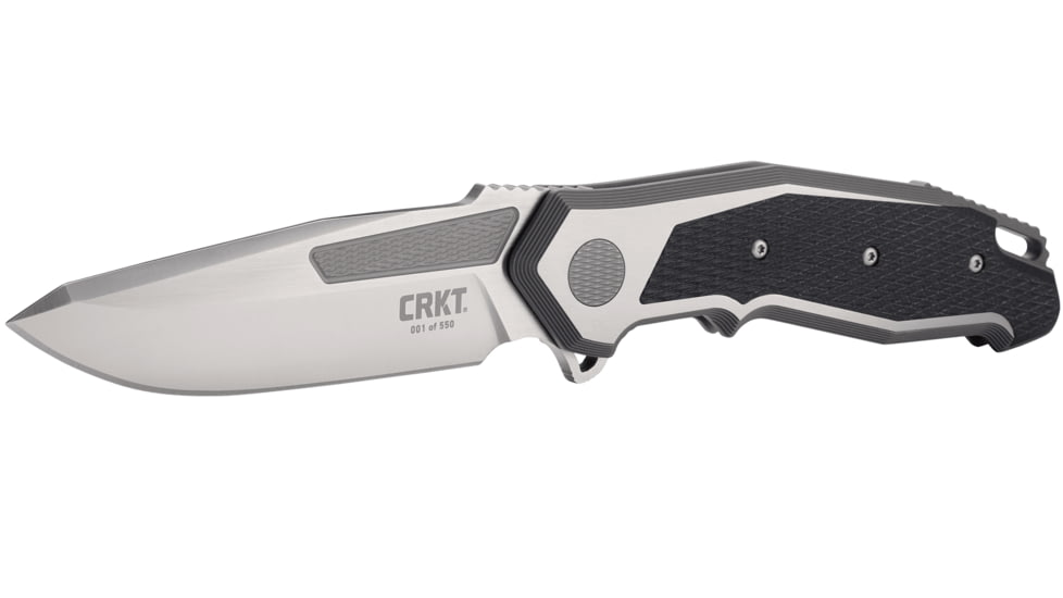 CRKT Panache, Designed By Ken Onion in Kaneohe, Folding Knife W/Frame Lock, 3.67in, Plain Edge, Satin Finish, inlay - Black Carbon Fiber Handle, K530TXP