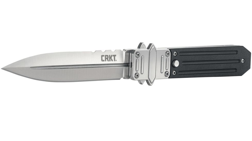 CRKT Psych, Designed By Ken Steigerwalt in Orangeville, Folding Knife W/Glide Lock, 3.96in, Plain Edge, Satin Finish, 7421