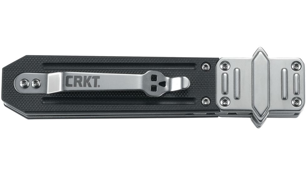 CRKT Psych, Designed By Ken Steigerwalt in Orangeville, Folding Knife W/Glide Lock, 3.96in, Plain Edge, Satin Finish, 7421