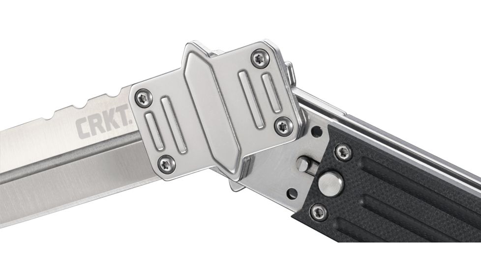 CRKT Psych, Designed By Ken Steigerwalt in Orangeville, Folding Knife W/Glide Lock, 3.96in, Plain Edge, Satin Finish, 7421