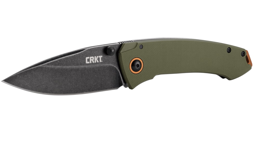 CRKT Tuna Designed By Lucas Burnley in Orleans, Folding Knife W/Frame Lock, 3.22in, Plain Edge, Stonewash Finish, 2520