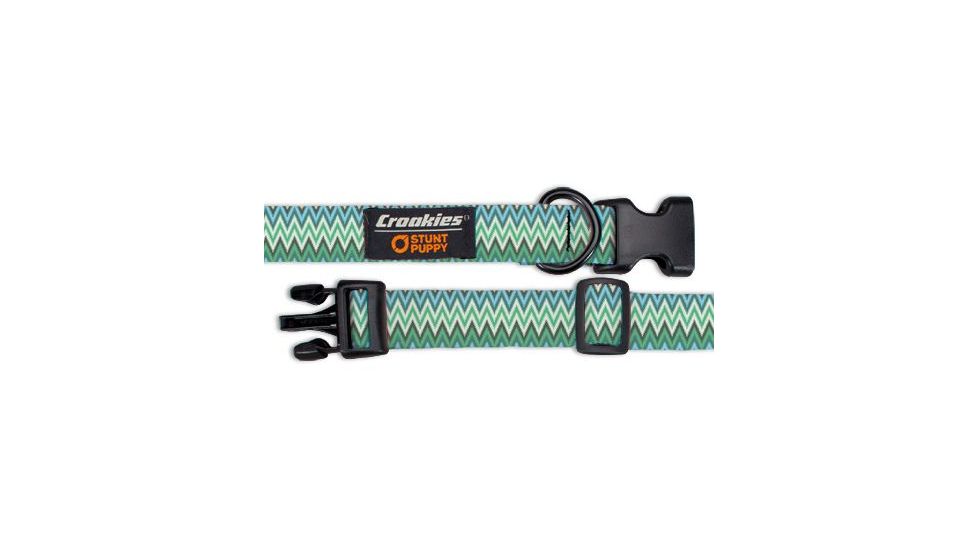 Croakies Dog Collar, Medium, Ziggy Seagrass, Green, Medium, 90 Day Manufacturer Warranty, CRK-35563