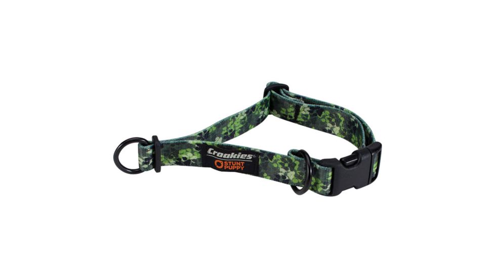 Croakies Dog Collar Muddy Paw Green Lg DOGCLR2800