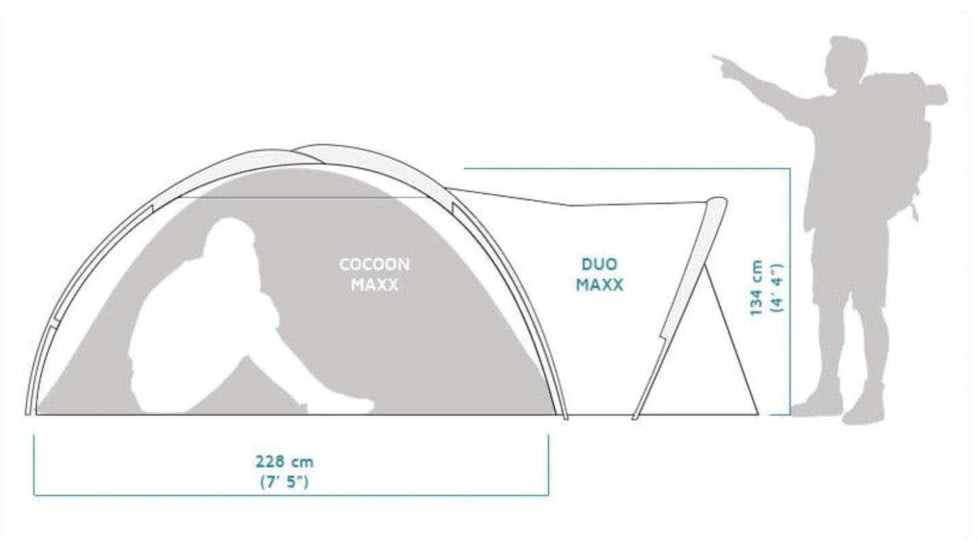 Crua Outdoors Combo Maxx Tent, Green/Gray/Orange, COMBO-M-01