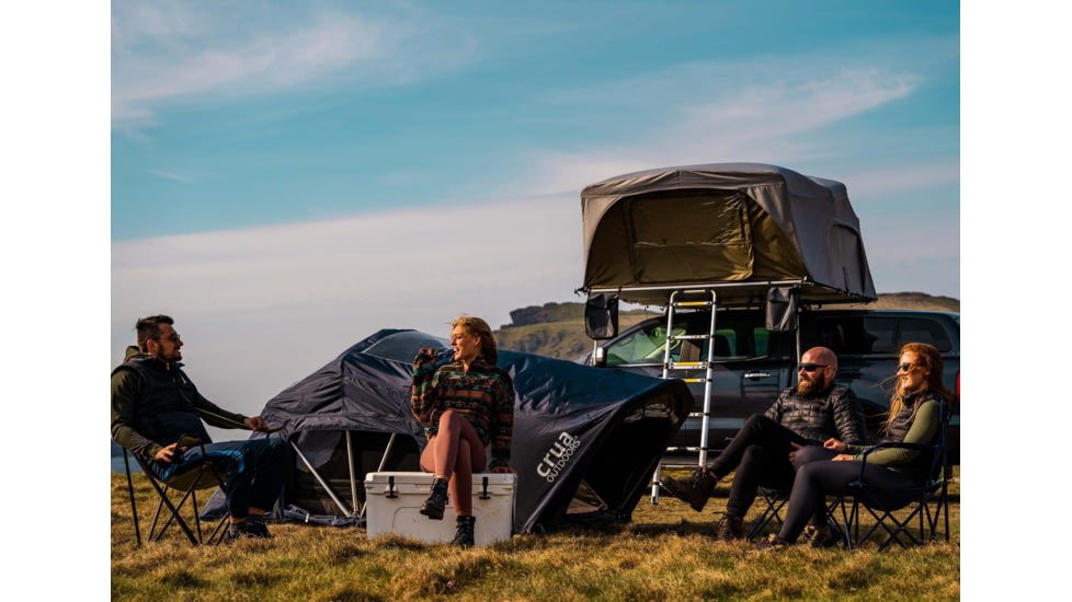 Crua Outdoors Crua AER 2-3 Person Rooftop Tent, All Season, Multi-Purpose, Green/Grey, AERRTT-140