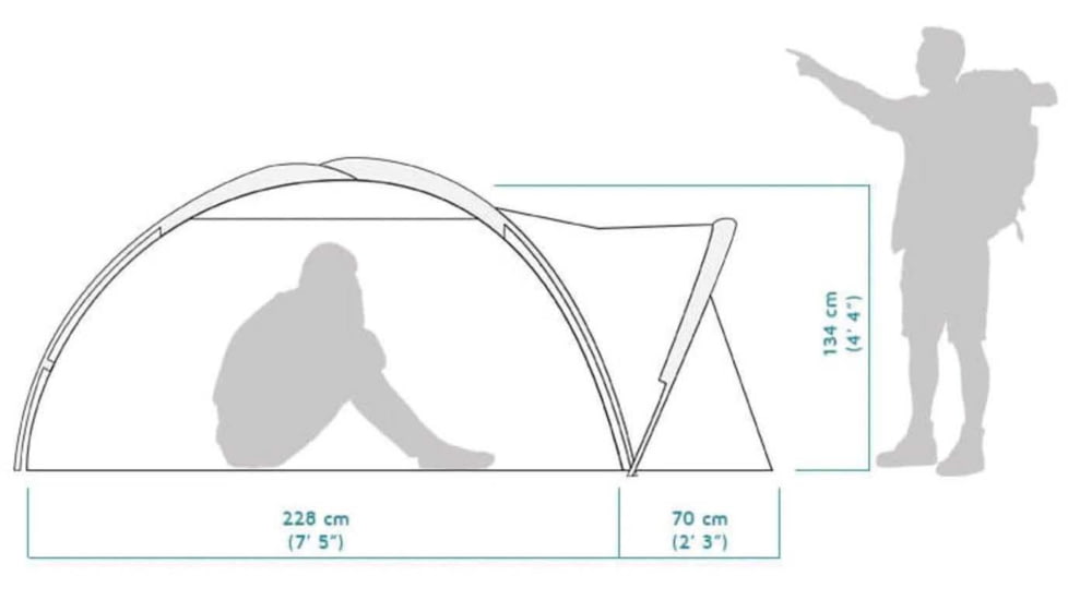 Crua Outdoors Crua Duo Tent For Hiking And Backpacking, Green, DUO-01