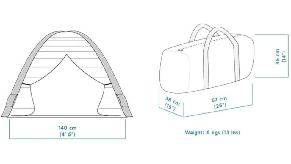 Crua Outdoors Culla Tent, Gray/Orange, COCO-01