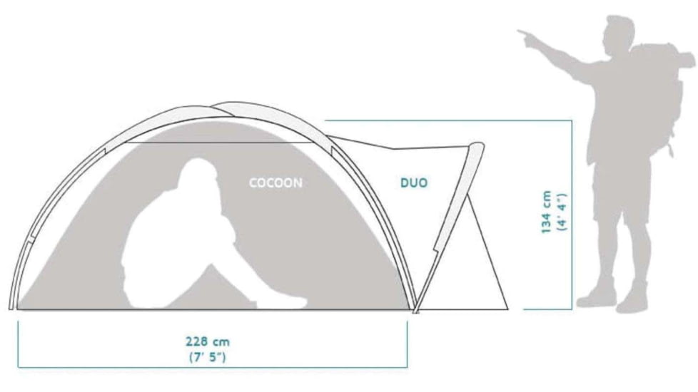 Crua Outdoors Culla Tent, Gray/Orange, COCO-01