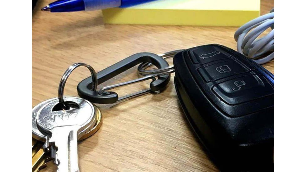 Crua Outdoors Mini Carabiners 6 Pack, Black, M-CAR-06