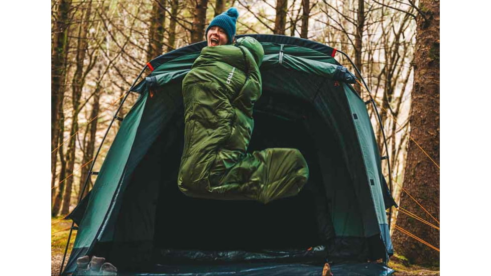 Crua Outdoors Mummy Sleeping Bag, Green, MSB-23