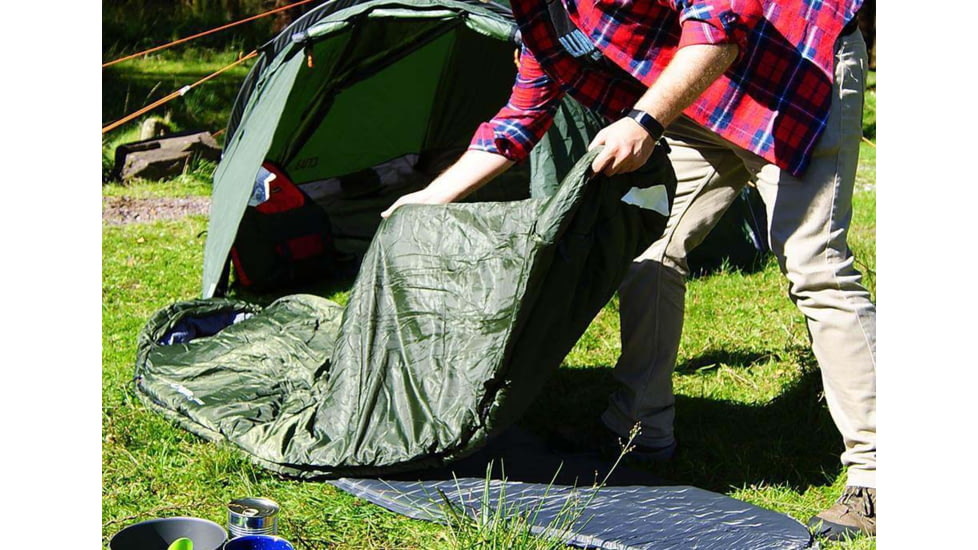 Crua Outdoors Mummy Sleeping Bag, Green, MSB-23