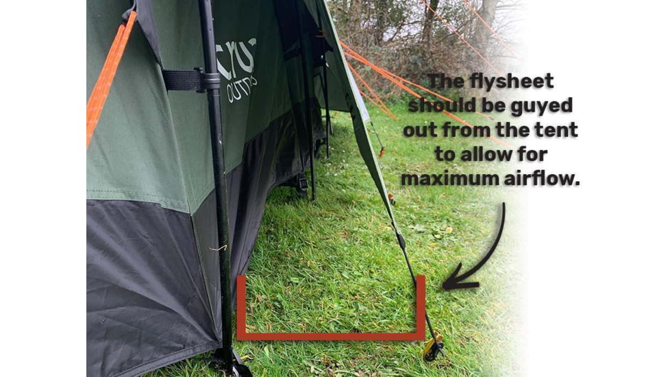 Crua Outdoors Reflective Flysheet For the Crua Loj Tent, Green/Silver, RF-LOJ