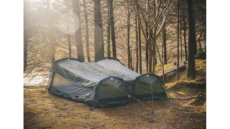 Crua Outdoors Twin Hybrid Set for Camping Ground Tent Or Hammock, Green, TCHS-03