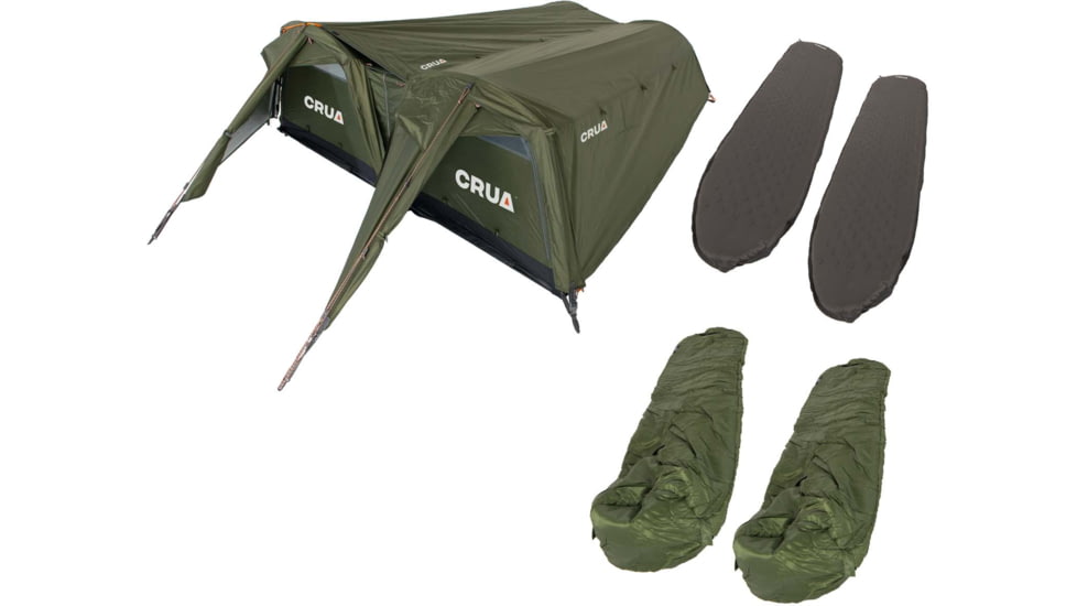 Crua Outdoors Twin Hybrid Set for Camping Ground Tent Or Hammock, Green, TCHS-03
