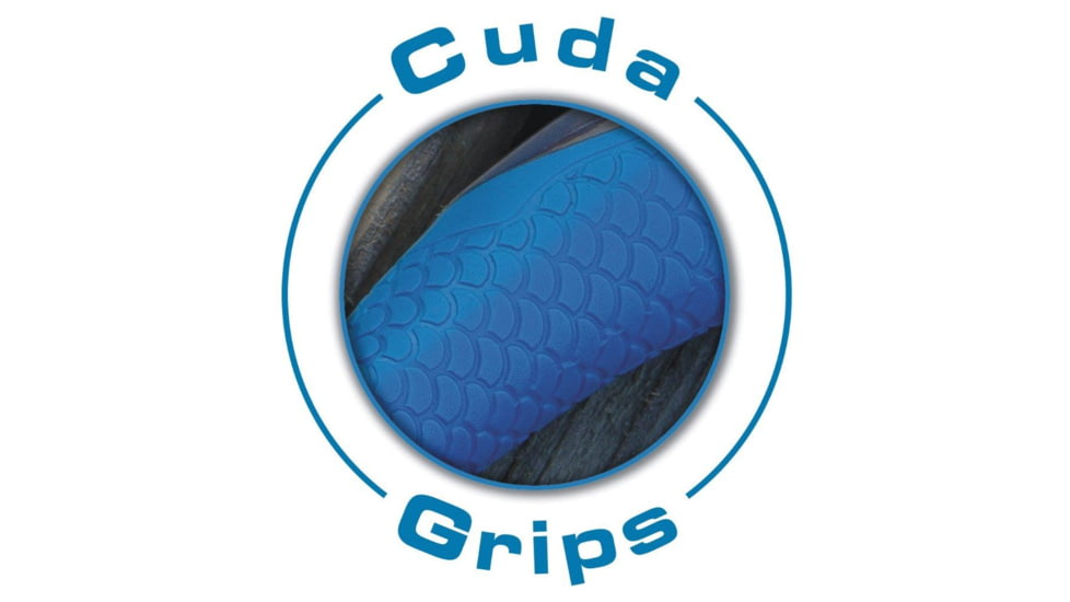 Cuda 2.5in Titanium Bonded Bait Knive, Titanium Bonded Blade, Non-Slip Cuda Scale Pattern Grips, 18834