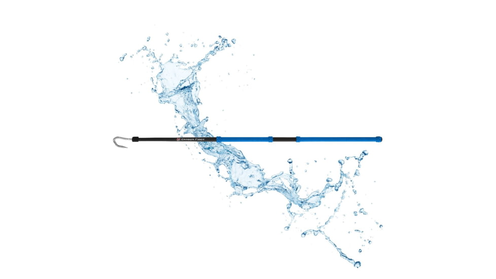 Cuda 4ft Shaft with 2in Hook Carbon Fiber Gaff, Blue/Black, 18136