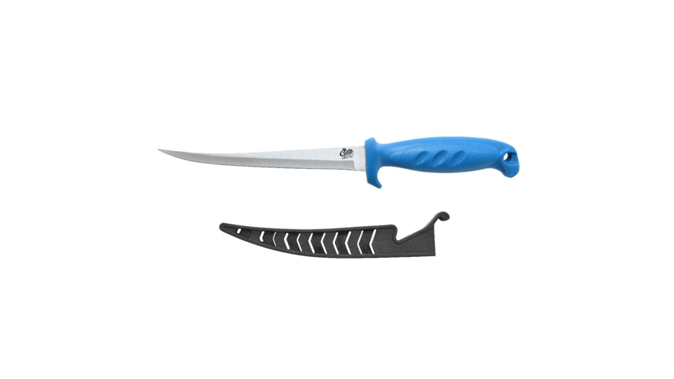 Cuda 6in Fillet Knives with Blade Covers, Bucket of 36 pcs, Blue/Grey, 6in, 23081