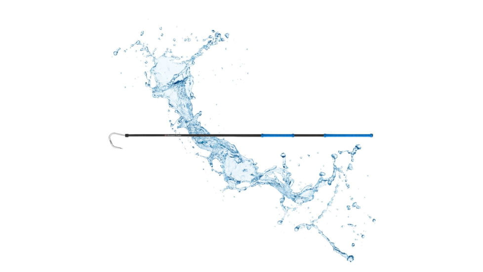 Cuda 8ft Shaft with 4in Hook Carbon Fiber Gaff, Blue/Black, 18139