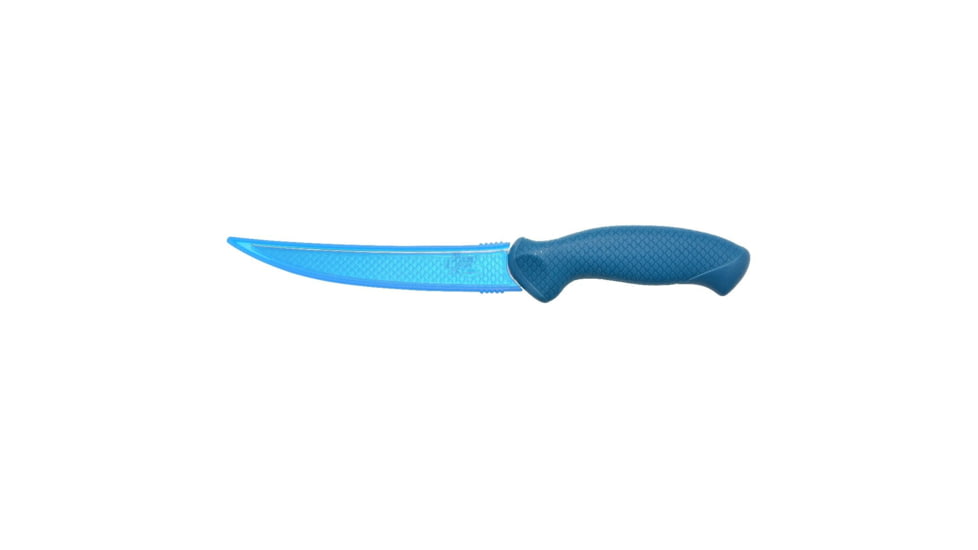 Cuda AquaTuff Curved Boning Knife with Blade Cover, Blue, 6in, 23049