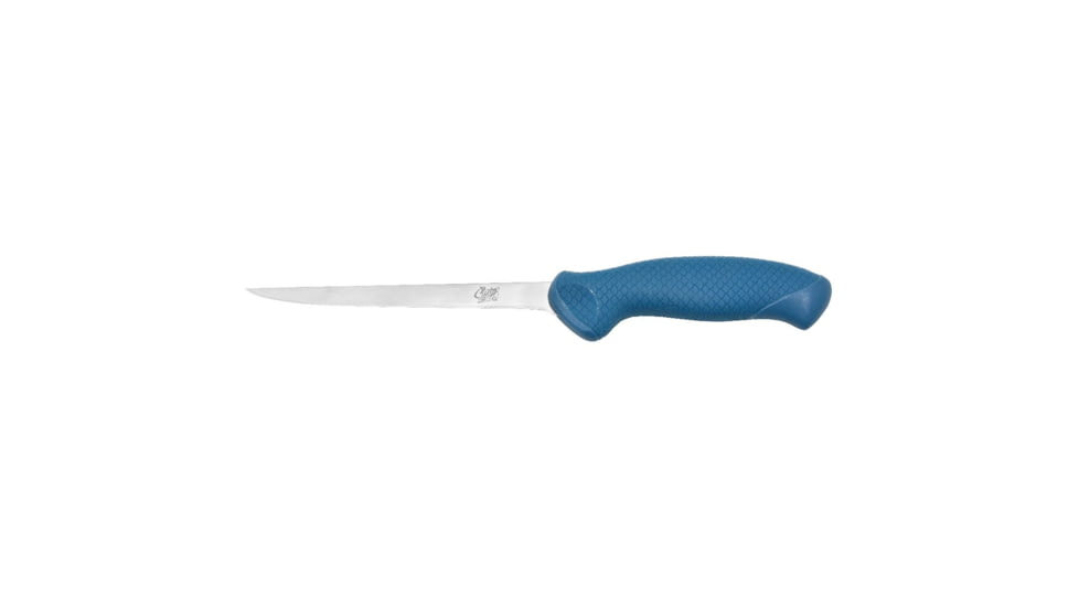 Cuda AquaTuff Fillet Knife with Blade Cover, Blue, 6in, 23045