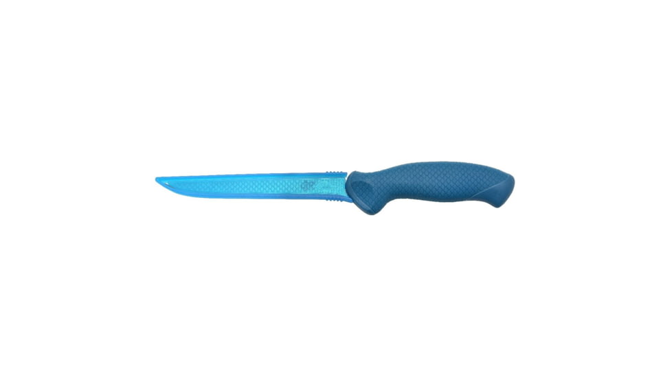 Cuda AquaTuff Fillet Knife with Blade Cover, Blue, 6in, 23045