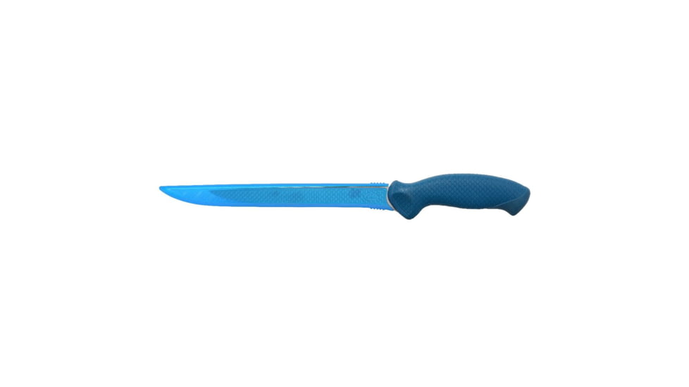 Cuda AquaTuff Fillet Knife with Blade Cover, Blue, 7in, 23064