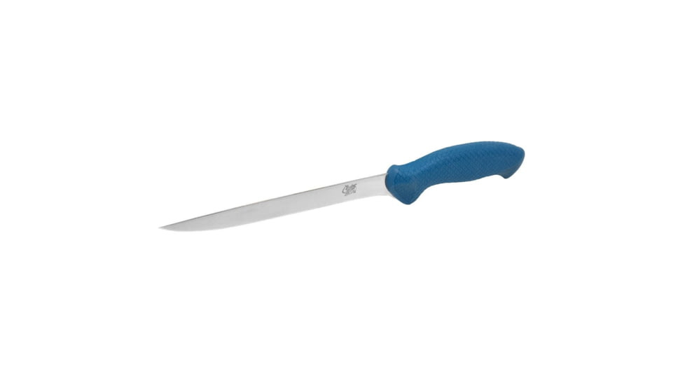 Cuda AquaTuff Fillet Knife with Blade Cover, Blue, 7in, 23064