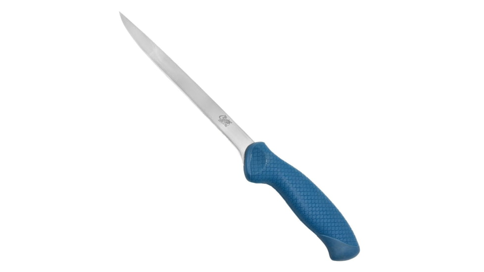 Cuda AquaTuff Fillet Knife with Blade Cover, Blue, 7in, 23064