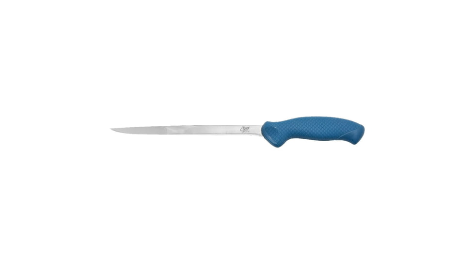 Cuda AquaTuff Fillet Knife with Blade Cover, Blue, 9in, 23047