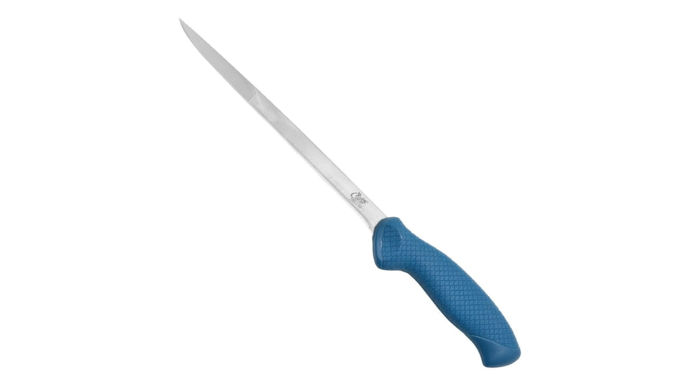 Cuda AquaTuff Fillet Knife with Blade Cover, Blue, 9in, 23047