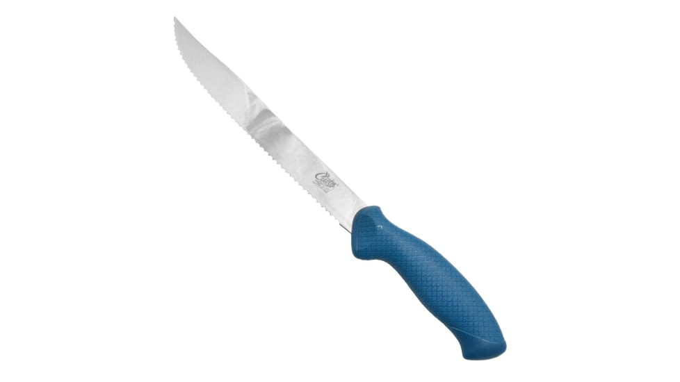 Cuda AquaTuff Serrated Utility Knife with Blade Cover, Blue, 9in, 23048
