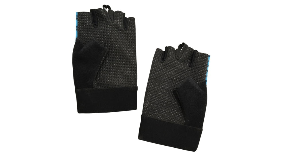 Cuda Cool and Dry Fingerless Gloves, Blue/Black, One Size, 23034