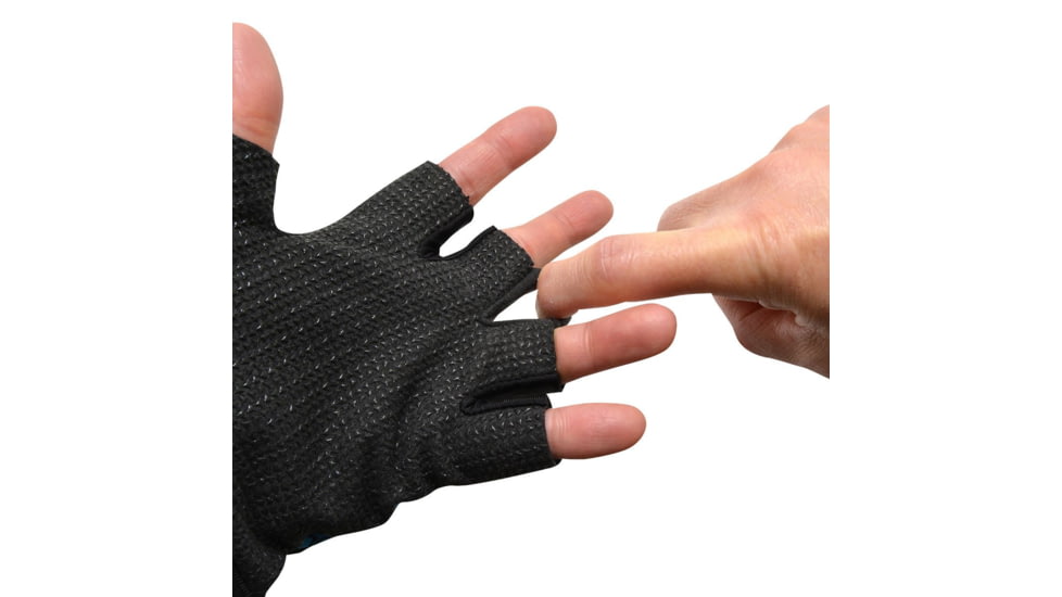 Cuda Cool and Dry Fingerless Gloves, Blue/Black, One Size, 23034