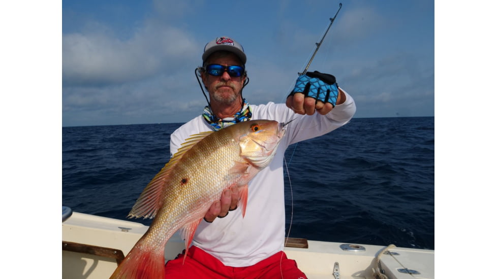 Cuda Cool and Dry Fingerless Gloves, Blue/Black, One Size, 23034