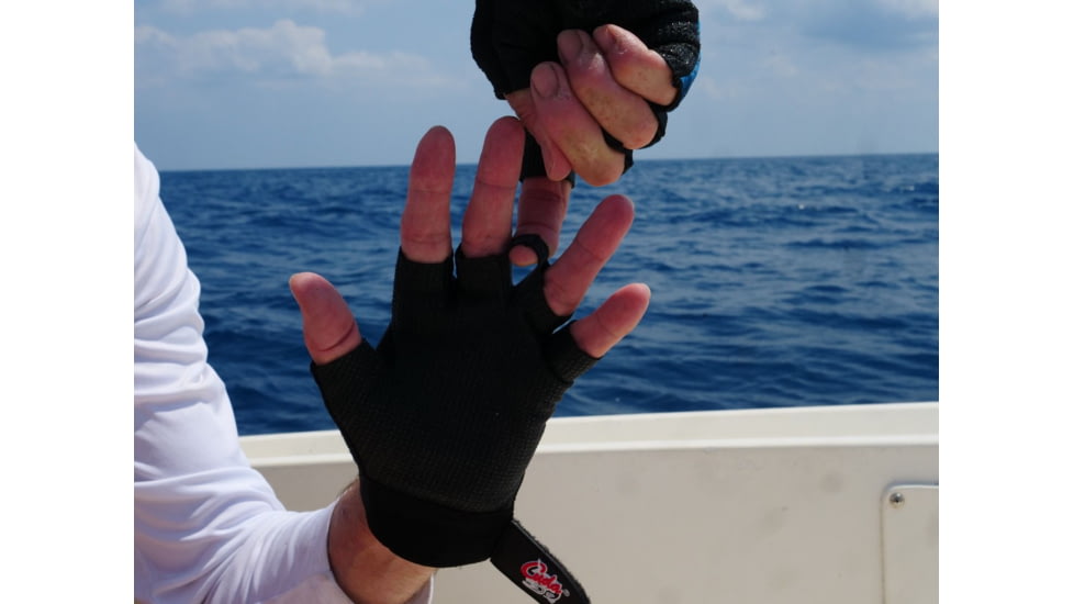 Cuda Cool and Dry Fingerless Gloves, Blue/Black, One Size, 23034