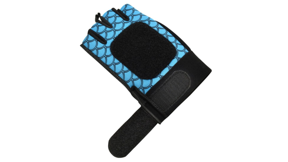 Cuda Cool and Dry Fingerless Gloves, Blue/Black, One Size, 23034