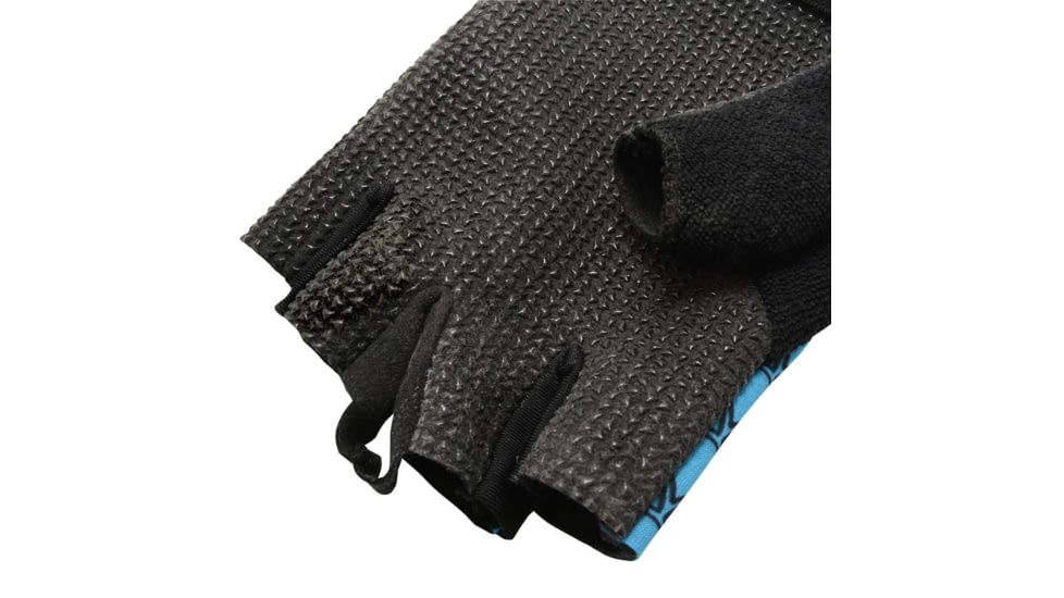 Cuda Cool and Dry Fingerless Gloves, Blue/Black, One Size, 23034