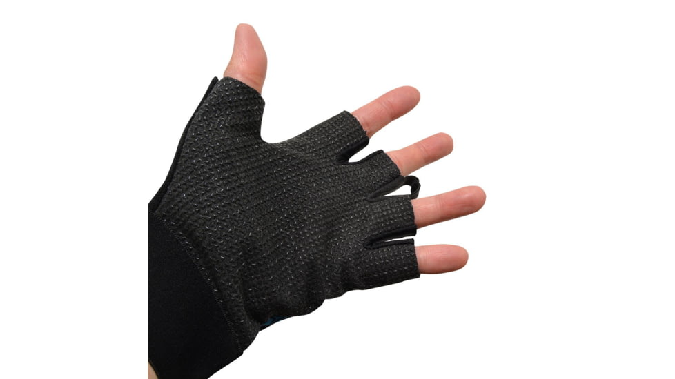 Cuda Cool and Dry Fingerless Gloves, Blue/Black, One Size, 23034